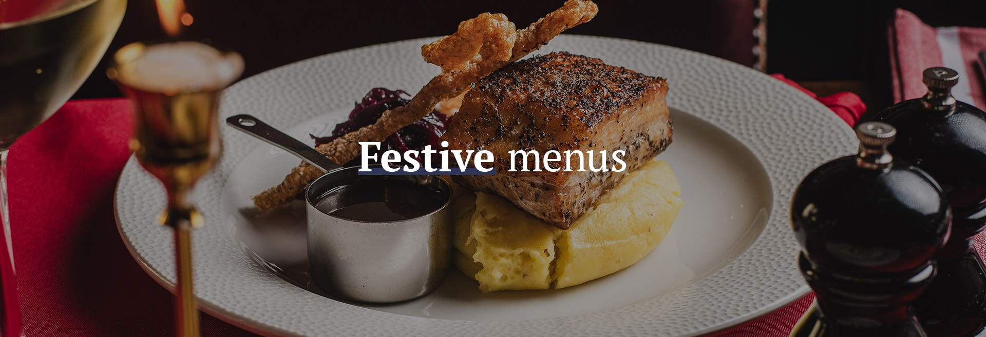 Christmas menu at TOOTING TAVERN